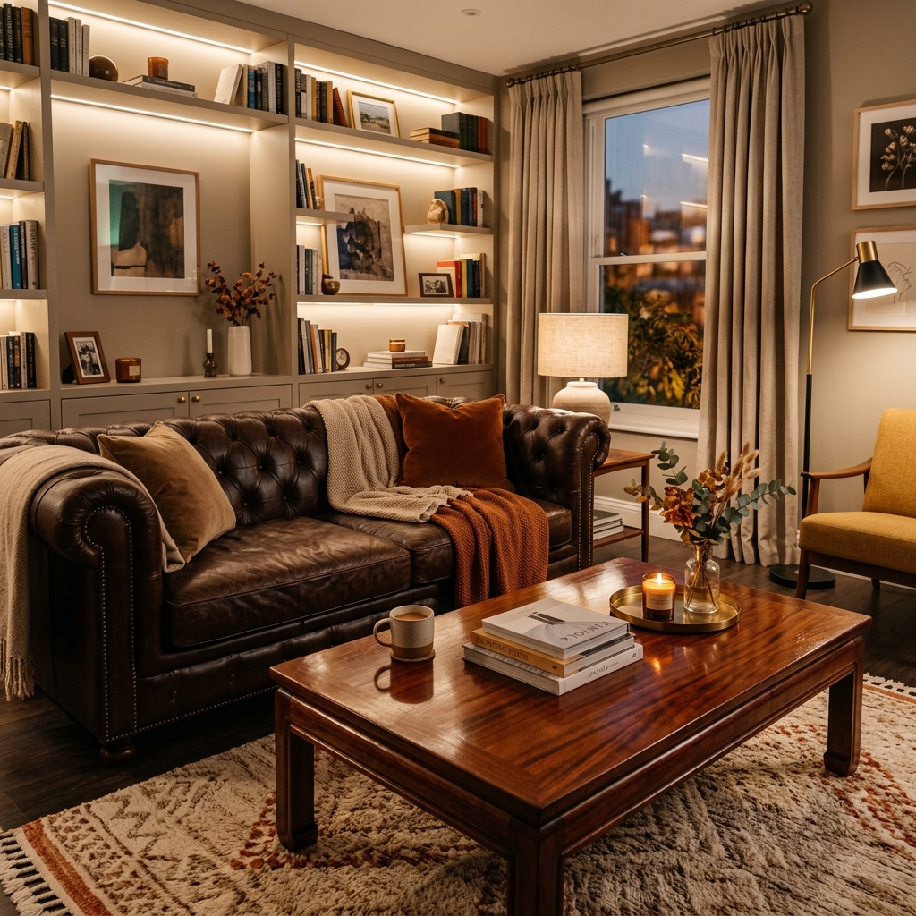 Restored living room background
